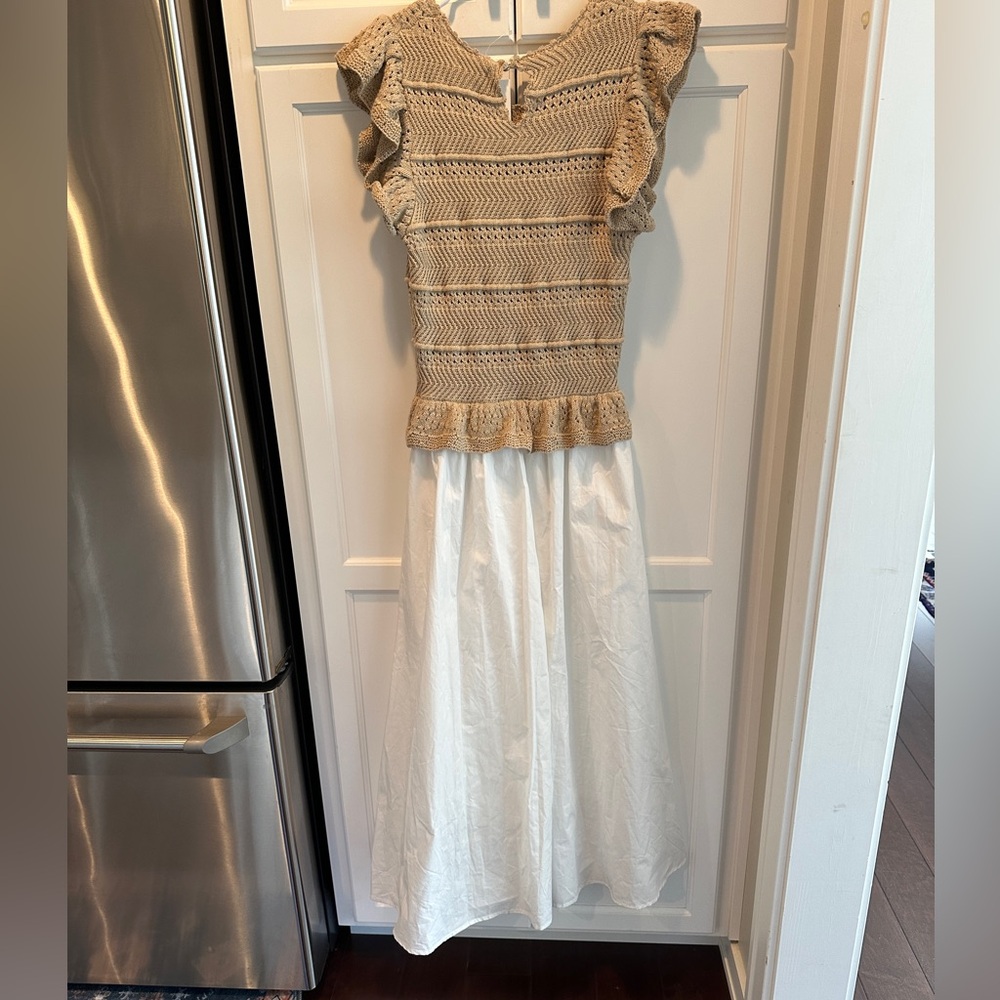 NWT Moon River Crochet Top MIDI Dress Size S Boho - Picture 11 of 15